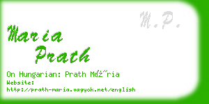 maria prath business card
